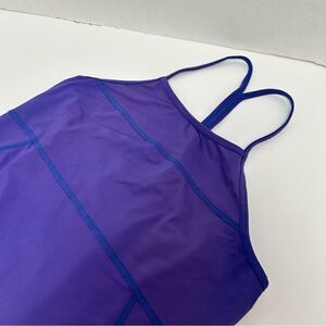 Lija Purple Racerback Strap Tank Top Nylon Blend size Small Tennis Pickleball